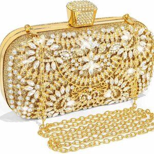 Rhinestone Clutch Purses Glitter Crystal Evening Bag Prom Handbag for Women